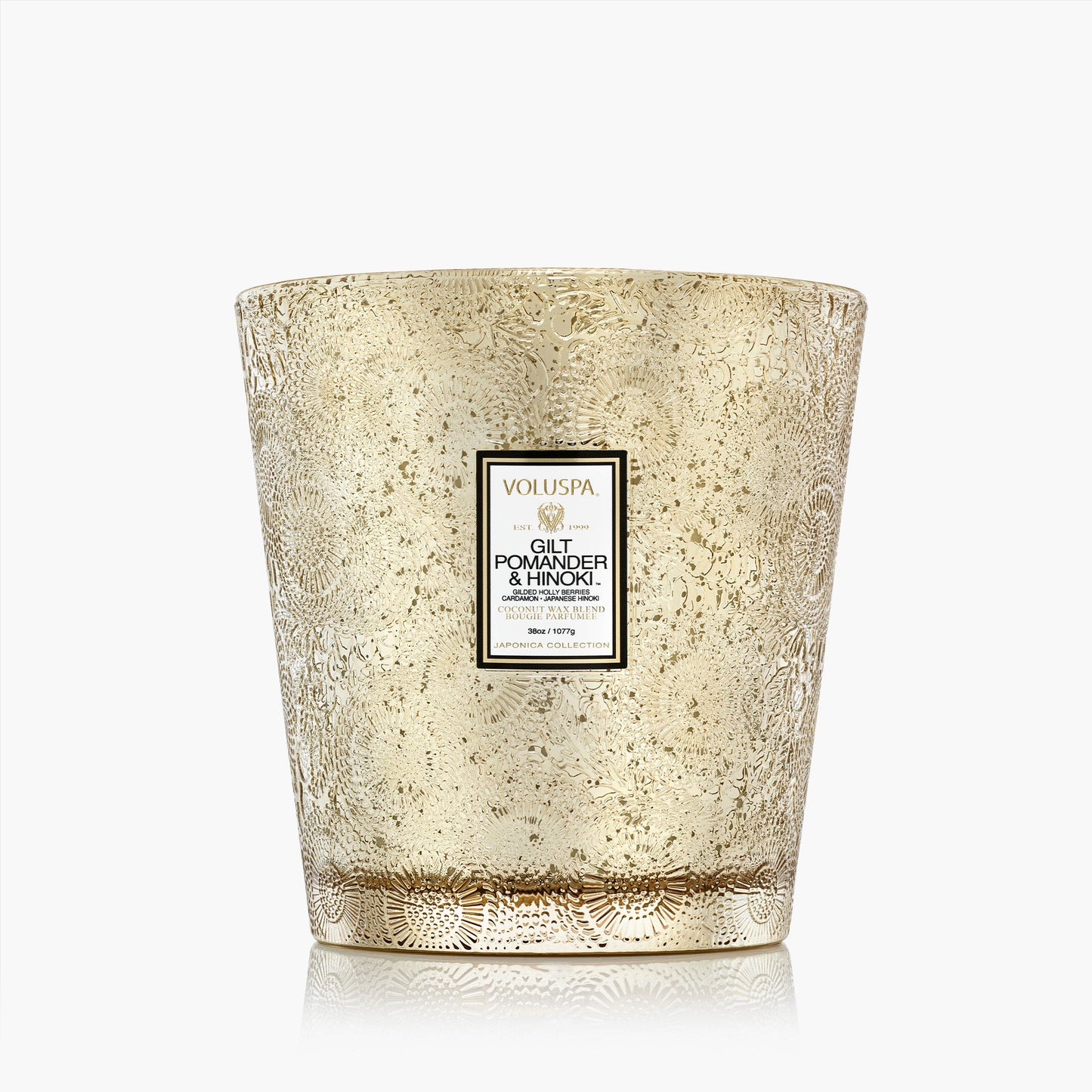 Gilt Pomander & Hinoki - 3 Wick Hearth Candle