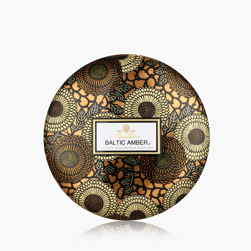 Baltic Amber - 3 Wick Tin Candle