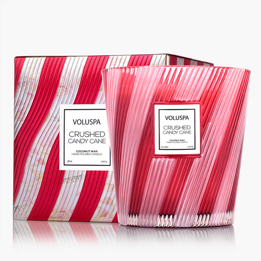 Crushed Candy Cane - 3 Wick Hearth Candle