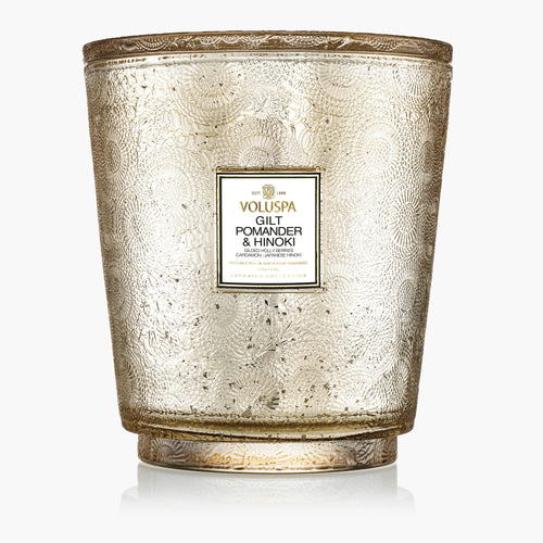 Gilt Pomander & Hinoki - 5 Wick Hearth Candle