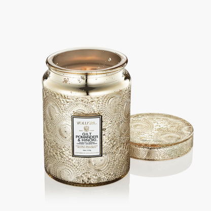 Gilt Pomander & Hinoki - Large Jar Candle
