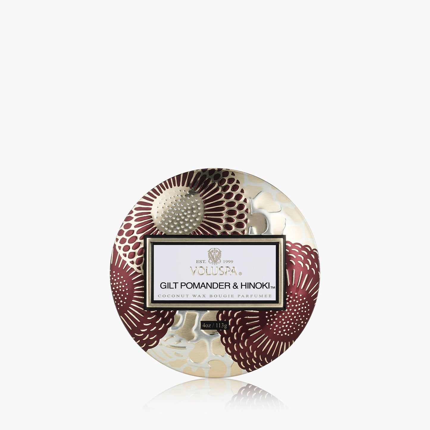 Gilt Pomander & Hinoki - Mini Tin Candle