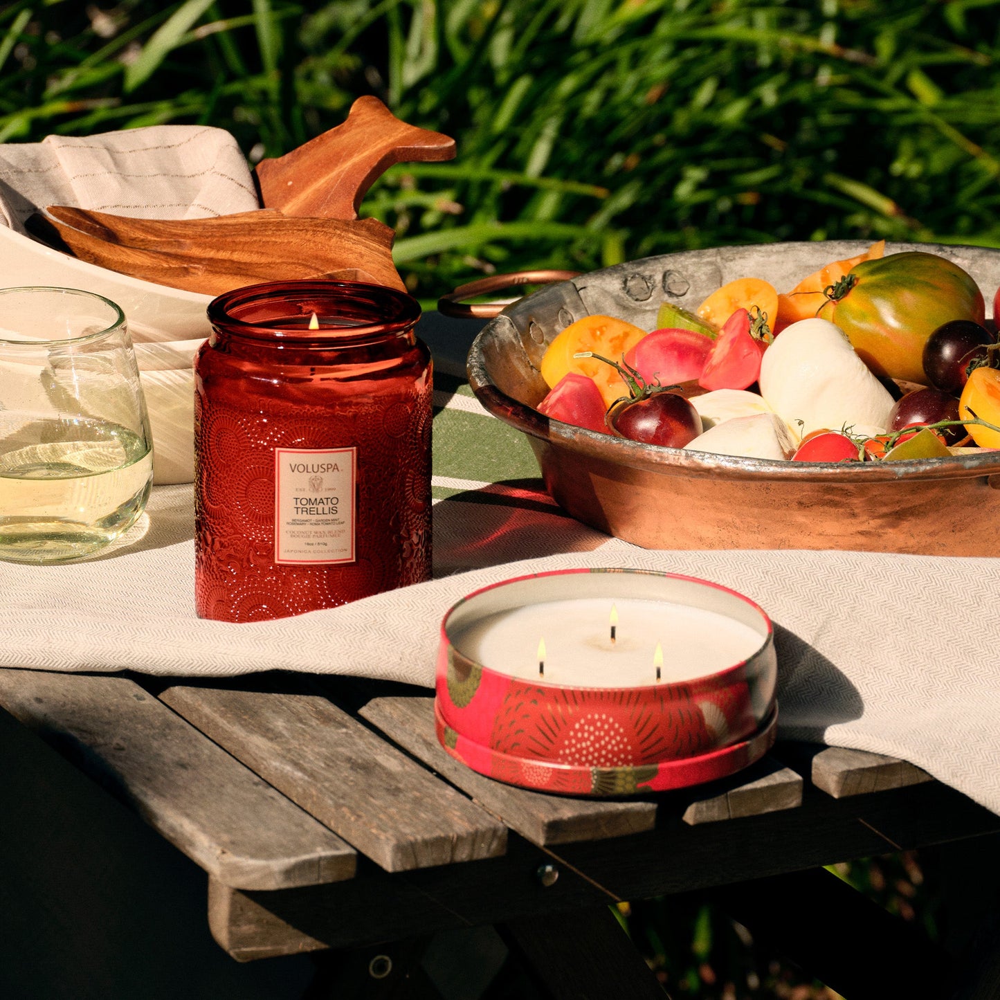 Tomato Trellis - 3 Wick Tin Candle